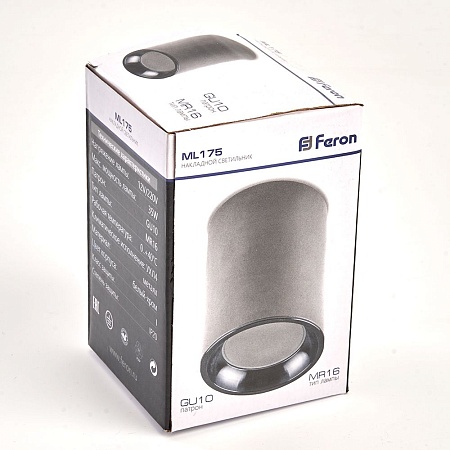 Светильник потолочный Feron ML175 MR16 GU10  35W 230V, белый, хром - фото