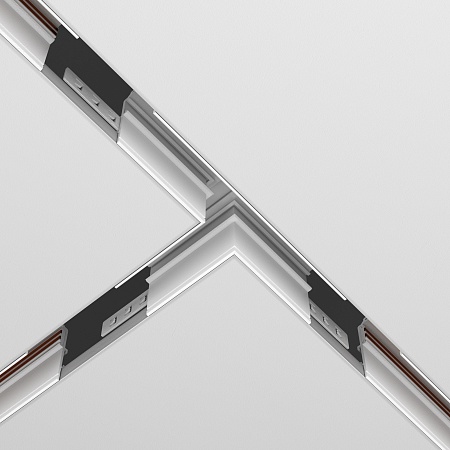 Коннектор Т-образный Exility встраиваемый под ГКЛ 12,5мм, белый - фото