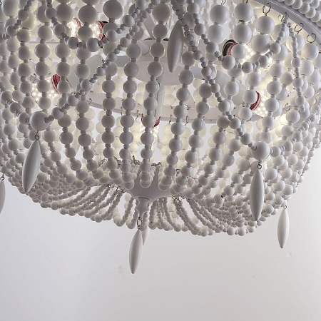 Люстра Rh Anselme White Wood Large Chandelier Imperiumloft 84548-22 - фото