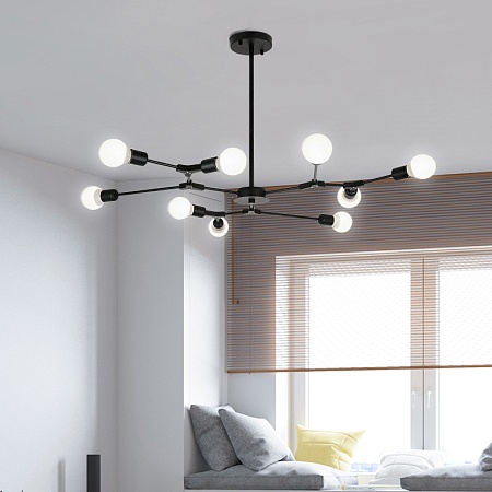 Люстра На Штанге Late D103 Black Imperiumloft 193583-26 - фото