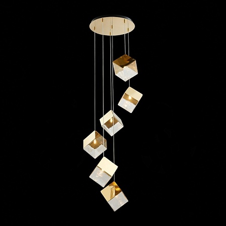 Светильник подвесной ST-Luce Золотистый/Прозрачный, Золотистый G9 6*5W SL1182.203.06 - фото