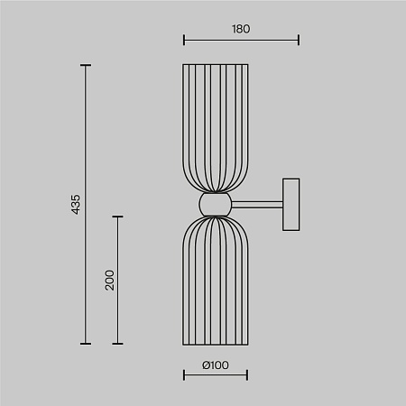 Настенный светильник (бра) Maytoni Antic MOD302WL-02GR - фото