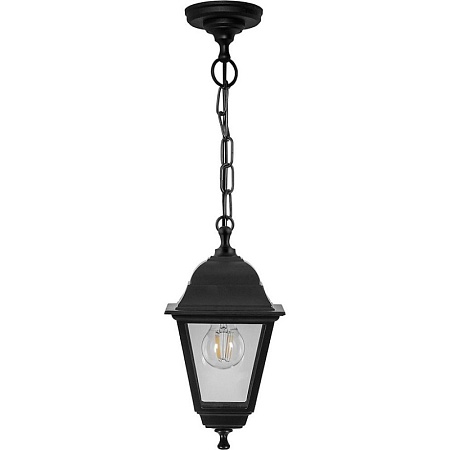 Светильник садово-парковый Feron НСУ 04-60-001 подвесной, 4-х гранник 60W E27 230V, черный - фото