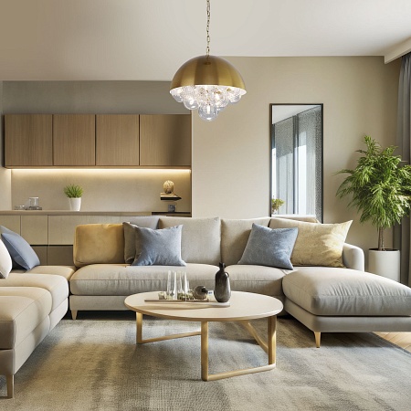 Подвесной светильник Eurosvet 30177 латунь - фото