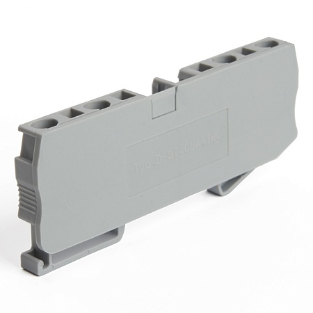LD562-1-40 Торцевая заглушка для ЗНИ LD554 4 мм²  (JXB ST 4), серый STEKKER - фото