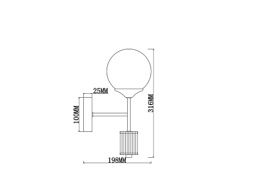 Настенный светильник (бра) Freya Bolas FR5185WL-01BS - фото