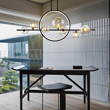 Подвесная Люстра Iona L Halo 7 Black Imperiumloft 167515-26 - фото