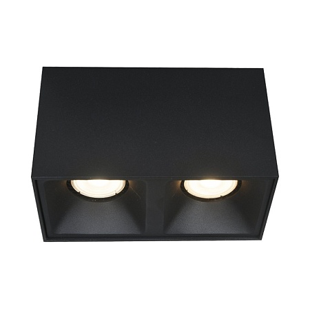 Светильник потолочный Черный GU10 2*50W IP20 L82,5xW165xH104 220V Без ламп ST168.402.02 - фото