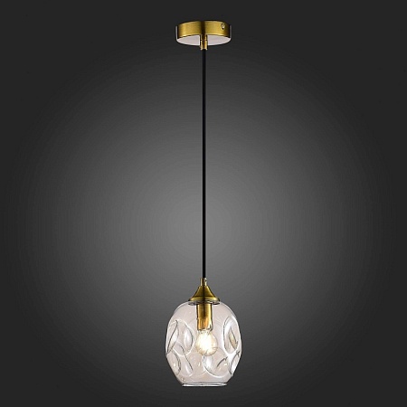 Подвес ST-Luce Латунь/Коньячный E14 1*40W SL1188.303.01 - фото