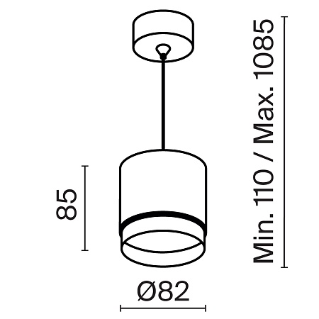 Подвесной светильник Technical P088PL-GX53-B - фото