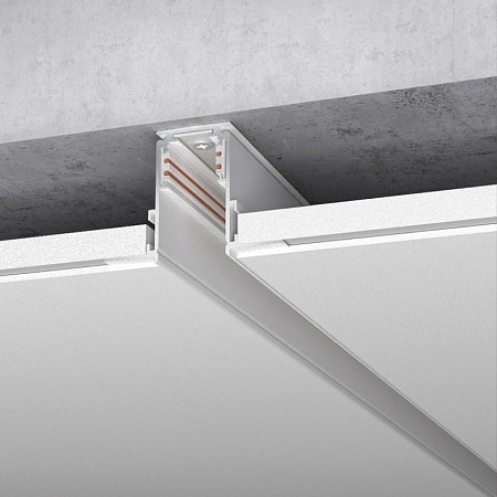 Шинопровод встраиваемый белый 1 м Slim Magnetic 85086/00 - фото