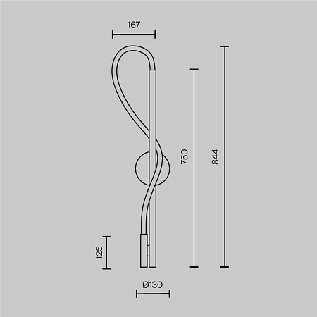 Настенный светильник (бра) Maytoni Tau MOD146WL-L12B3K - фото
