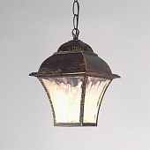 Уличный подвесной светильник Apus H черное золото IP33 GL 1009H Elektrostandard