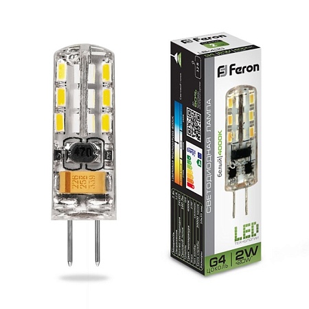 Лампа светодиодная Feron LB-420 G4 2W 12V  4000K - фото
