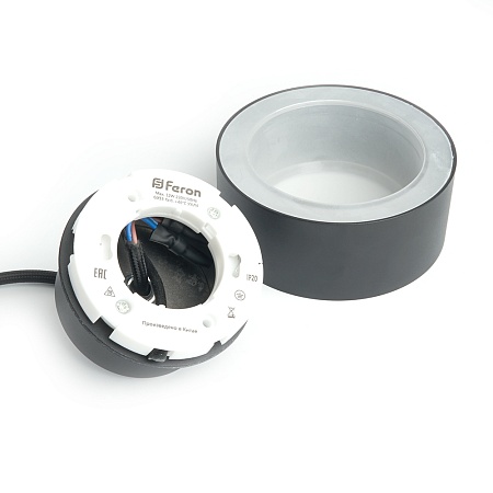Светильник потолочный Feron HL3678 Barrel AURA levitation 12W, 230V, GX53, чёрный, на подвесе 1,7 м - фото