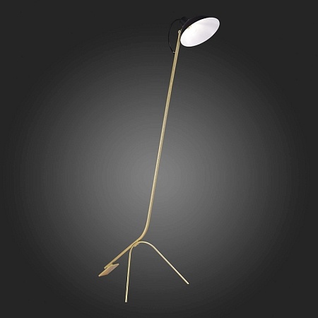 Торшер ST-Luce Золотистый, Черный/Черный E27 1*60W SL1803.205.01 - фото