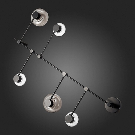 Светильник настенно-потолочный ST-Luce Черный/Дымчатый, Прозрачный LED 5*3W 3000K SL6005.401.05 - фото