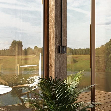 Выключатель двухклавишный с подсветкой Gallant (черный/хром) W5020135 - фото