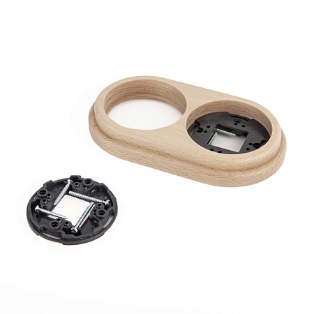 Рамка на 2 поста (светлый бук) W0025224 - фото