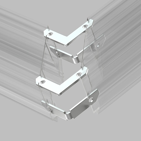 TR2027-AL Комплект угловых соединителей трека SMART ONE, алюминий - фото