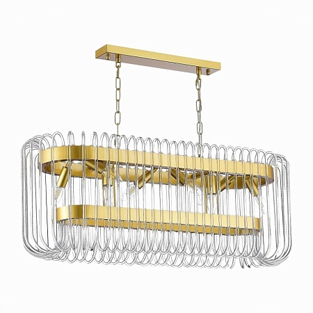 Люстра подвесная ST-Luce Золотистый/Прозрачный E14 8*40W SL1228.203.08 - фото