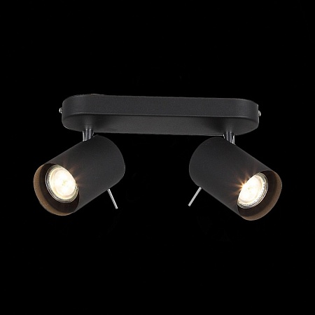 Спот ST-Luce Черный, Хром/Черный GU10 LED 2*3W SL597.401.02 - фото