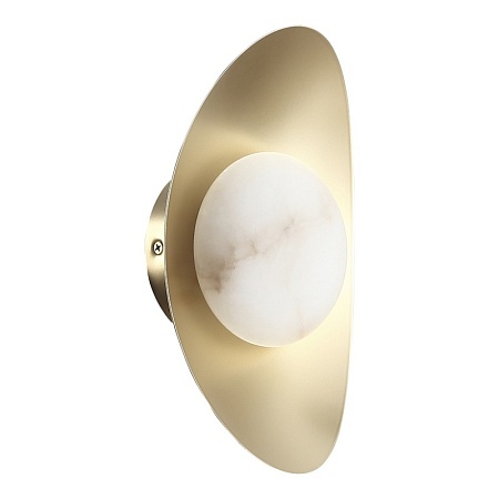 Светильник настенный ST-Luce Золотистый/Алебастр LED 1*7W 3000K SL6229.211.01 - фото