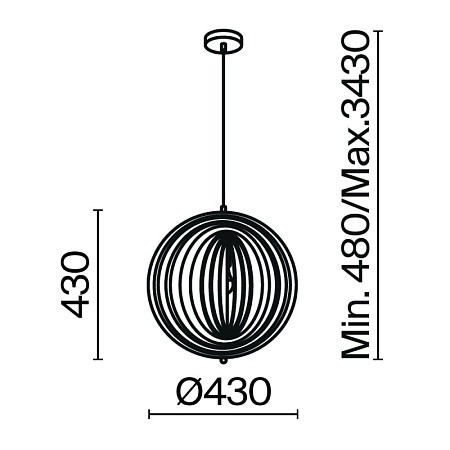 Подвесной светильник Maytoni Roots MOD197PL-01W - фото