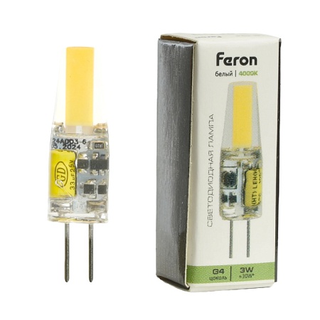 Лампа светодиодная Feron LB-424 G4 3W 12V 4000K - фото