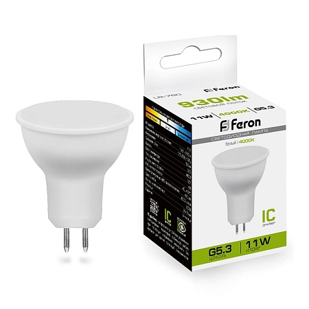 Лампа светодиодная Feron LB-760 MR16 G5.3 11W 175-265V 4000K - фото