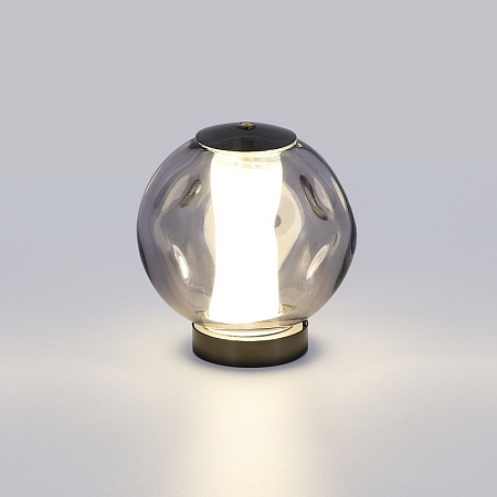 SL6520.404.01 Прикроватная лампа ST-Luce черный жемчуг/прозрачно-дымчатый LED 1*5W 4000K HELMI - фото