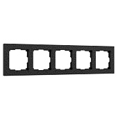 Рамка из пластика на 5 постов Hammer черный W0052408