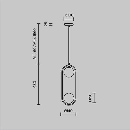 Подвесной светильник Maytoni Ring MOD013PL-02BS1 - фото