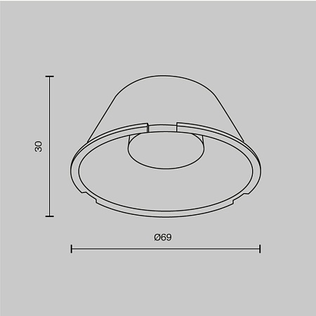 Линза ⌀69mm 15°   для Focus Led 30Вт - фото