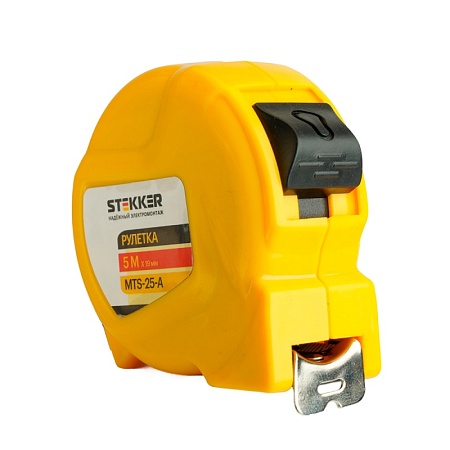 Рулетка, 5 м х 19 мм, II класс точности, пластик MTS-25-А - фото