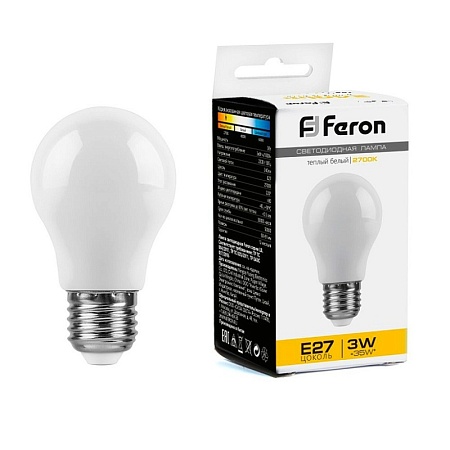 Лампа светодиодная Feron LB-375 E27 3W 230V 2700K - фото