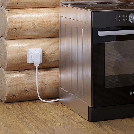 Розетка с вилкой для электроплиты 32А 250В (белый) W1189201 - фото