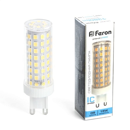 Лампа светодиодная Feron LB-437 G9 15W 175-265V 6400K - фото