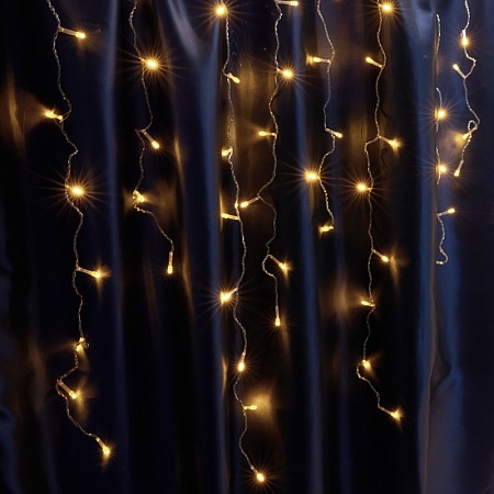 Светодиодная гирлянда Feron CL22 бахрома 4,5м*0,8м + 3м 230V 2700К  c питанием от сети, эффектом стробов, белый шнур - фото