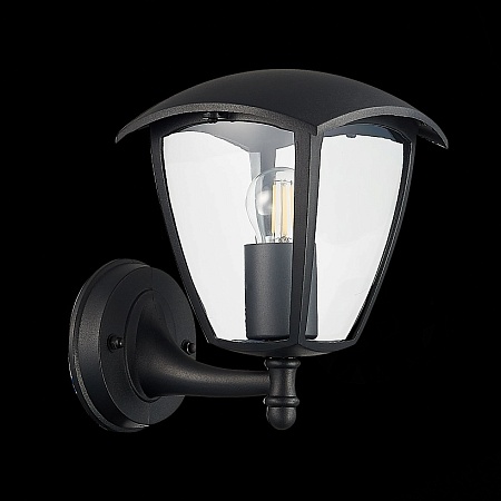 Светильник уличный настенный ST-Luce Черный/Черный, Прозрачный E27 1*40W SL081.401.01 - фото