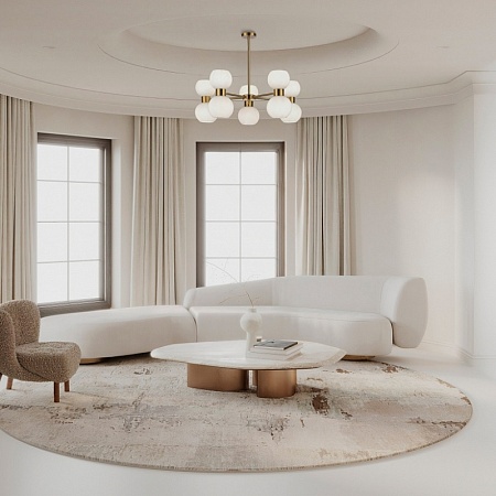 Светильник потолочный Латунь/Белый E27 10*60W SLE1138-302-10 - фото