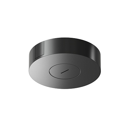 TR5510-BK Накладное основание с возможностью размещения блока питания и подачи питания треку-ремню Belty, серия Base, D205*H50мм, IP20, черный, алюминий - фото