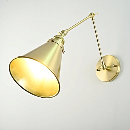 Бра Gloce Cone Shade Loft Industrial Metal Tall Gold Imperiumloft 74698-22 - фото