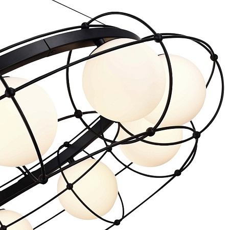 Люстра подвесная ST-Luce Черный/Опал G9 10*5W SL1189.403.10 - фото