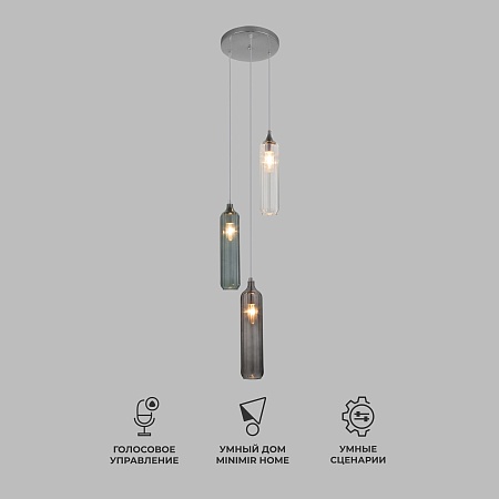 Подвесной светильник Eurosvet 50252/3 хром - фото