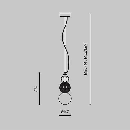 Подвесной светильник Maytoni Collar P069PL-L16G3K - фото