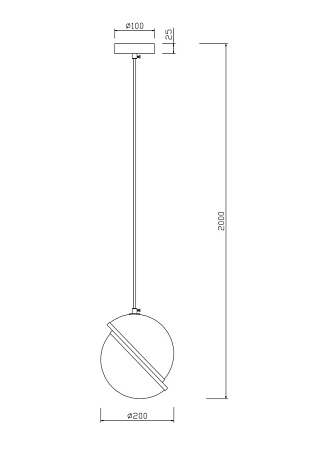 Подвесной светильник Freya Element FR5181PL-01CH - фото