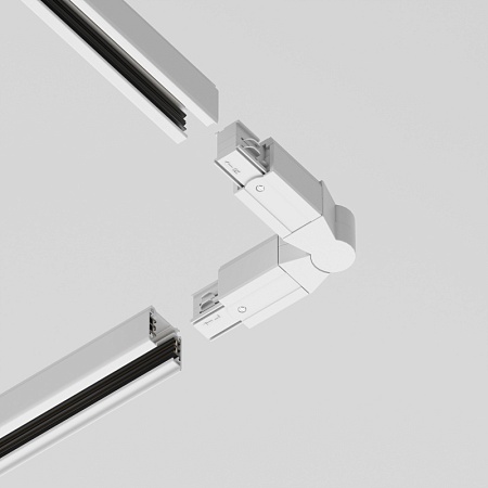 Коннектор поворотный шарнирный Trinity белый - фото