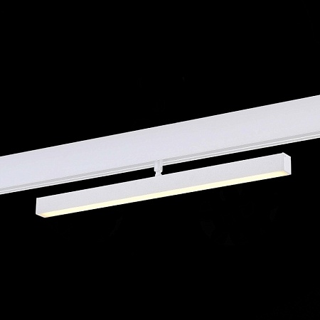 Магнитный трековый светильник Белый LED 1*12W 3000K 900Lm Ra>90 120° IP20 L405xW22,5xH9 ST802.536.12 - фото
