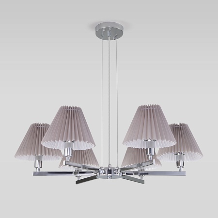 Подвесной светильник Eurosvet 60136/6 хром/серый - фото